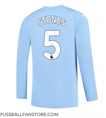 Manchester City John Stones #5 Replik Heimtrikot 2023-24 Langarm